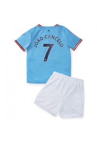 Manchester City Joao Cancelo #7 Babytruitje Thuis tenue Kind 2022-23 Korte Mouw (+ Korte broeken)